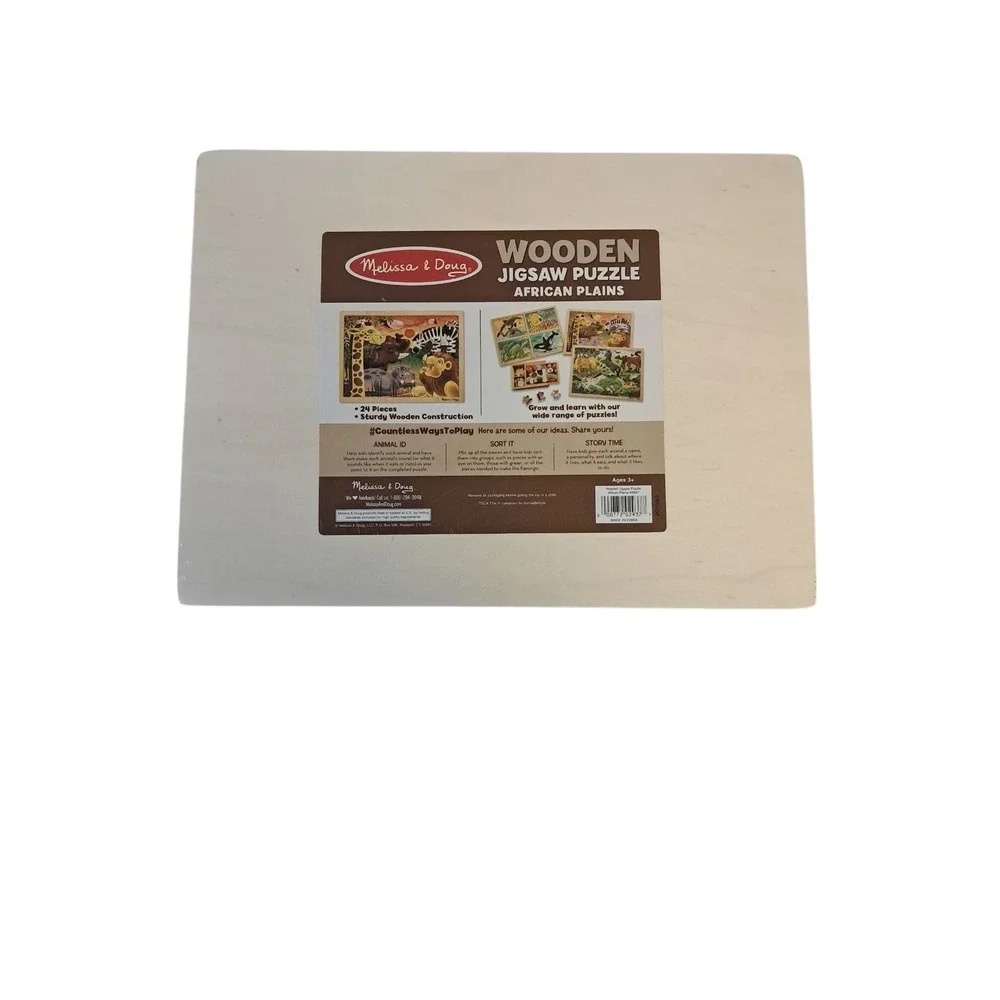 Melissa‎ & Doug Wooden JigSaw Puzzle African Plains 24 Pieces. Brand New